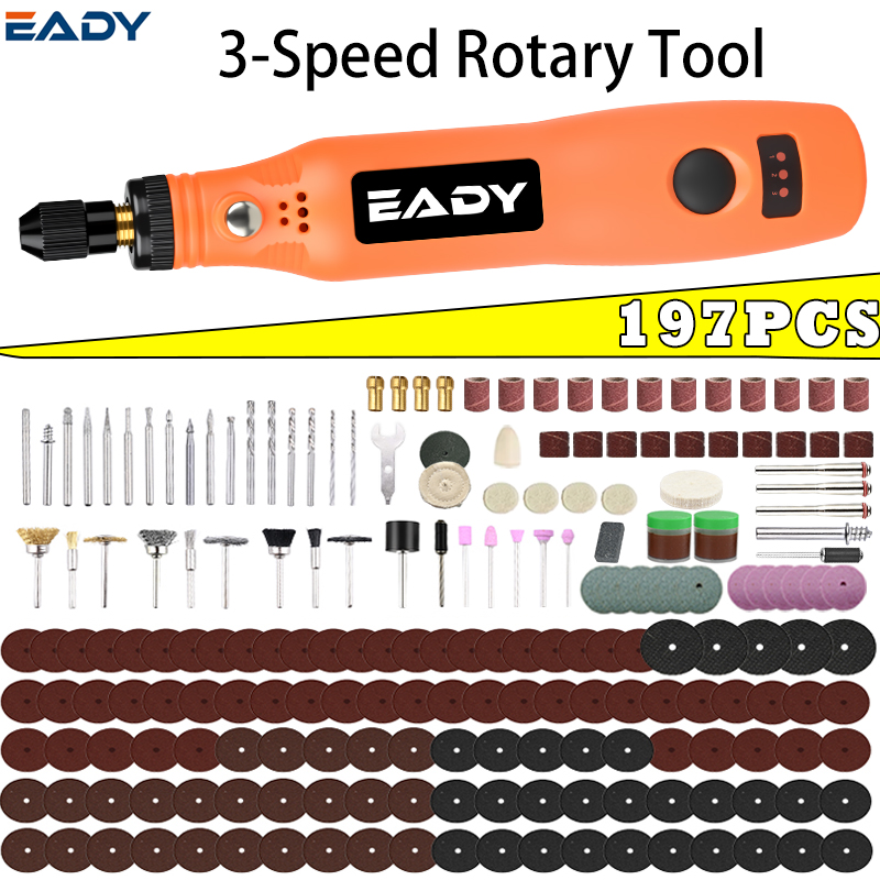 Power Tools Wood - Kit d'outils rotatifs sans fil USB