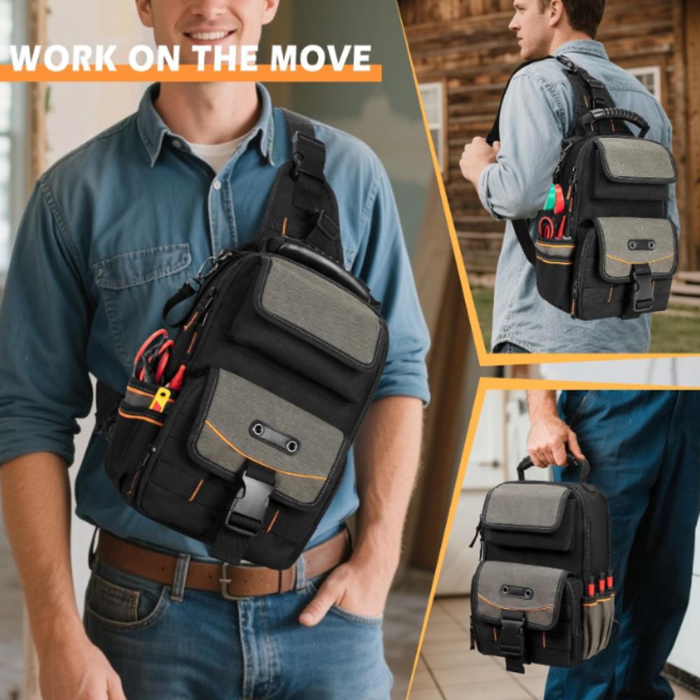 Power Tools Band - Pochette à outils d'électricien à fermeture
