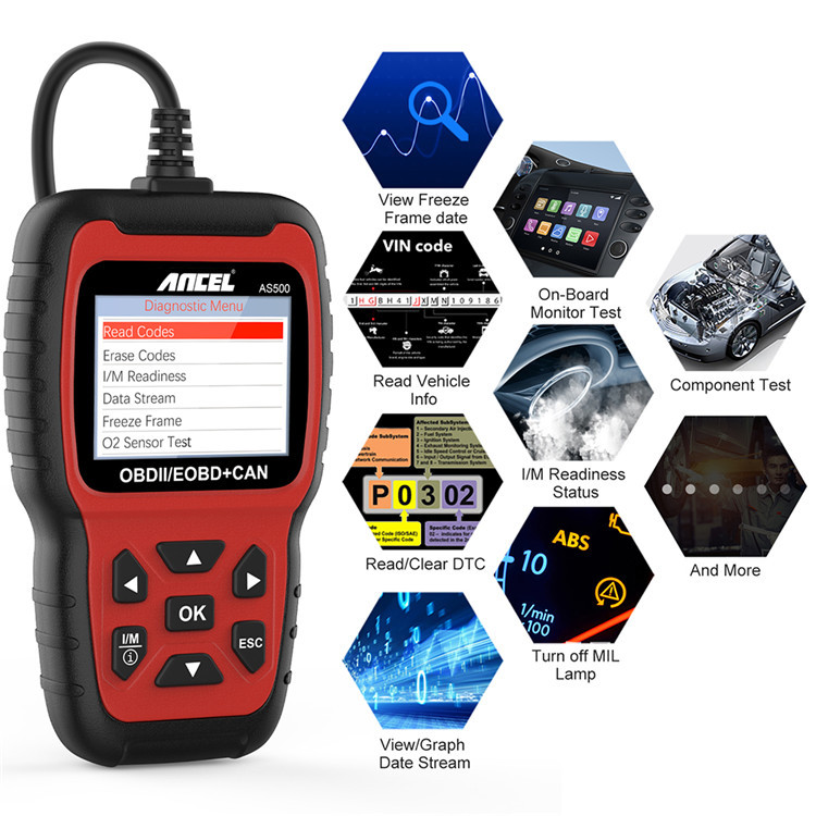Ancel AS500 OBD2 Scanner autom - Power Tools English avis et prix
