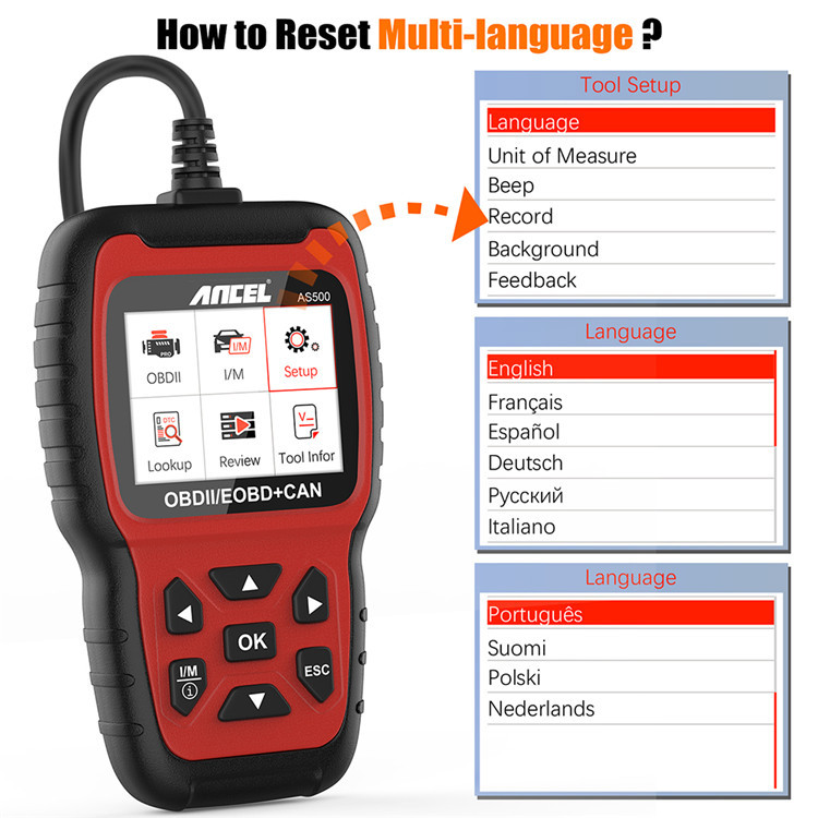Ancel AS500 OBD2 Scanner autom - Power Tools English avis et prix