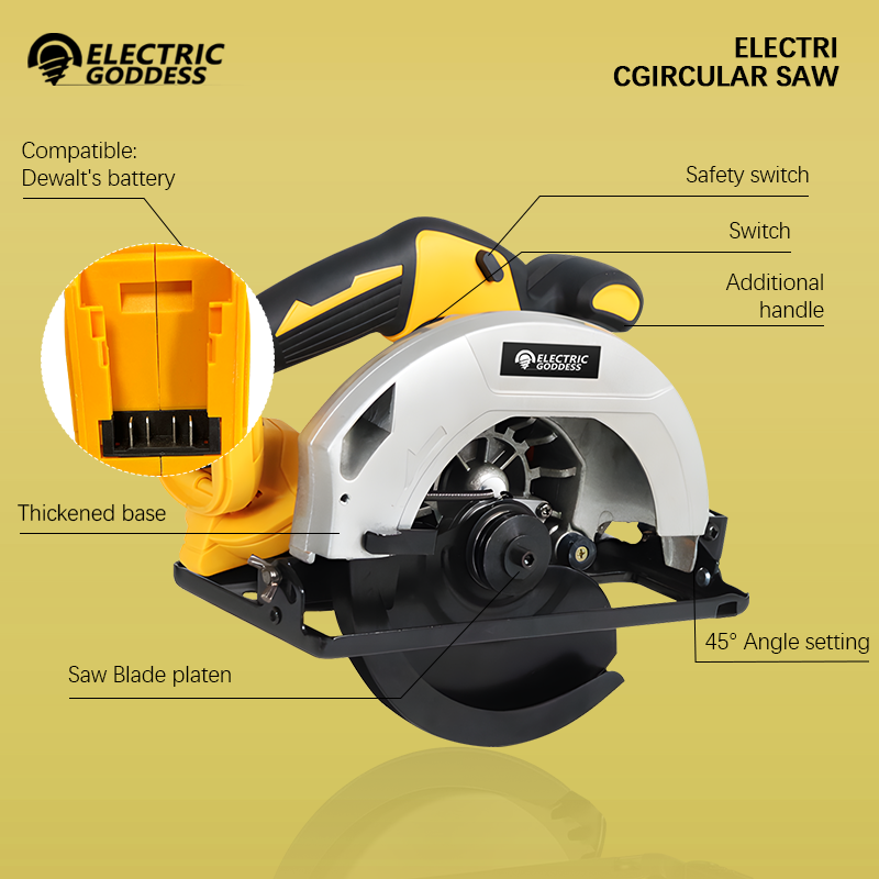 Scie circulaire sans fil jaune - Power Tools Yellow avis et prix
