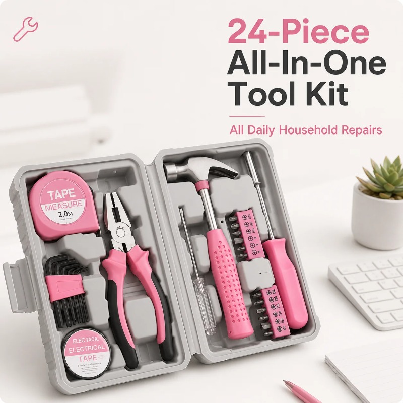 Kit d'outils rose 24 pièces po - Power Tools Catalogue avis et prix
